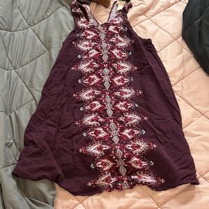 Short Purple Patterned Dress/ Top